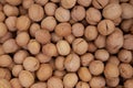 Top view of walnuts in nutshells Royalty Free Stock Photo