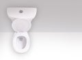 Top view of a Water-Saving Dual-Flush Toilet with two flush buttons or a two-stage lever.