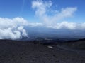 top view on the way to Etna volcano Royalty Free Stock Photo