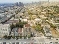 Top view Western Addition neighborhood and downtown San Francisco Royalty Free Stock Photo