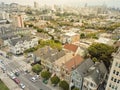 Top view Western Addition neighborhood and downtown San Francisco Royalty Free Stock Photo