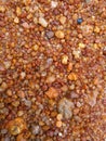 Top view of wet sand and gravel background