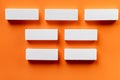 top view of white blocks horizontal Royalty Free Stock Photo