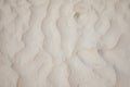 Top view of white clean sand waves