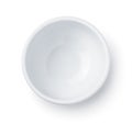 Top view of white empty ceramic dip bowl Royalty Free Stock Photo