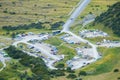 Top view of White House hill campsite in Mt Cook National park. I Royalty Free Stock Photo