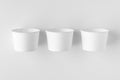 Top view of a white ice cream paper cup mockup Royalty Free Stock Photo