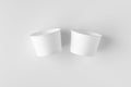 Top view of a white ice cream paper cup mockup Royalty Free Stock Photo