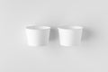 Top view of a white ice cream paper cup mockup Royalty Free Stock Photo