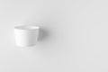 Top view of a white ice cream paper cup mockup Royalty Free Stock Photo