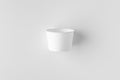 Top view of a white ice cream paper cup mockup Royalty Free Stock Photo