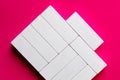 top view of white rectangular shape Royalty Free Stock Photo