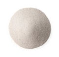 Top view of white silica sand