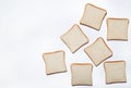 Top view of white toast bread slices Royalty Free Stock Photo