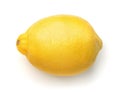 Top view of whole ripe lemon