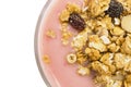 Top view wholegrain muesli Royalty Free Stock Photo