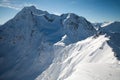 Top view of winter Alps in Paradiski Royalty Free Stock Photo