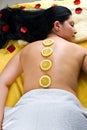 Top view of woman at spa resort Royalty Free Stock Photo