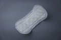 Top view of women sanitary pad isolated on grey background