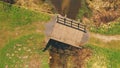 Top view of a wooden bridge at the Eutersee Royalty Free Stock Photo