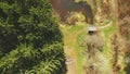 Top view of a wooden bridge at the Eutersee Royalty Free Stock Photo