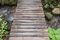 Top view wooden bridge Royalty Free Stock Photo