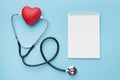 top view world heart day stethoscope. High quality photo Royalty Free Stock Photo