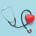 top view world heart day stethoscope. High quality and resolution Royalty Free Stock Photo