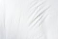 Top view of wrinkles on an unmade bed sheet after a long night sleep. Royalty Free Stock Photo