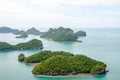 Top view of Wua Talab island, Ang Thong National Marine Park, Royalty Free Stock Photo