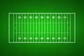 Top views of american football field. Green grass pattern for sport background. Ragby football field with white lines marking the Royalty Free Stock Photo