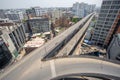 Top views and empty of Shapla Chattar Motijheel during shutdown movement at Dhaka