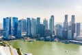 Top views skyline business building and financial district in sunshine day at Singapore City Royalty Free Stock Photo