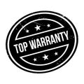 Top Warranty rubber stamp