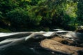 The top of a waterfall on the Cullasaja River, Highlands, North