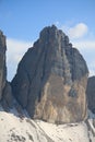 Top west of Lavaredo Royalty Free Stock Photo