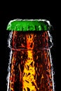 Top of wet beer bottle Royalty Free Stock Photo