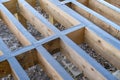 Top of a Wooden Deck Covered with Joist OR Flashing Tapes