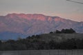 Topa Topa Mountains at the beginning of the Pink Moment Royalty Free Stock Photo