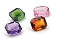 Topaz, amethyst and tourmaline Jewels Royalty Free Stock Photo