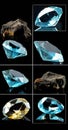 Topaz isolated caustics through topaz black background Topaz isolated