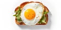 A Topdown View Of A Fried Egg On Toasted Bread Showcasing A Sandwich With A Fried Egg Depicting A Me