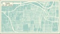 Topeka Kansas USA City Map in Retro Style. Outline Map. Royalty Free Stock Photo