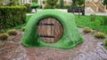 topiary figure for children Hobi`ts house made of artificial grass.