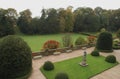 Topiary garden of Powis castle in England Royalty Free Stock Photo