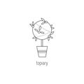 Topiary line icon