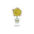 Topiary line icon