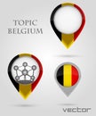 Topic Belgium Map Marker Royalty Free Stock Photo