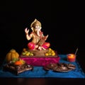 Digital statue of Hindu god Ganesh