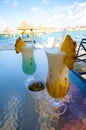 Topical Drinks along Beach in Bora Bora